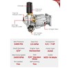 WOJET Pressure Washer Pump, 3/4" Shaft, 3400PSI 2.5GPM, Horizontal Power