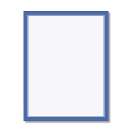 Paperdirect Simply Blue Fundamental Invite Special Event Celebration Stationery, Border Paper, Letterhead 8.5 x 11, 25 sheets, Elegant Premium Writing Paper, Decorative Printer Paper