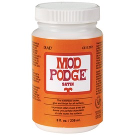 Mod Podge Waterbase Sealer, Glue and Finish (8-Ounce), CS11272 Satin Finish