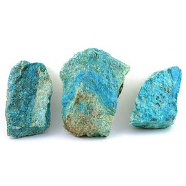 388 Gram Three Natural Gem Silica Turquoise Spiderweb in Quartz Cab Rough CS437