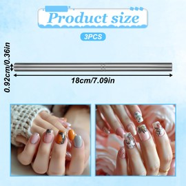 3PCS Nail Art Clean-Up Brushes Set, Flat, Oval, Fine Angled Gel Nail Brushes Cleaning Mistake Polish on Cuticles Acetone Resistant for Manicure Painting Design Cleaner Remover Tool Professional DIY
