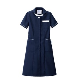 Nursley Blanc Style One-Piece (Women’s BC1001) Wrinkle Resistant, SEK Germs, navy white