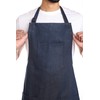 DOVORTEX Denim Apron 100% Cotton with 3 Pockets |Chef Apron
