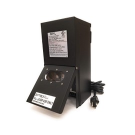 300W Watt Multi Tap 120 Volt AC to 12-15V Volt LED & Halogen - Low Voltage Landscape Lighting Indoor/Outdoor Weatherproof Transformer Power Pack w Digital Timer, Photocell Sensor - Black Metal Case