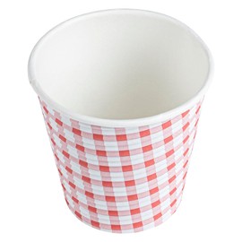 Restaurantware 8 Ounce Disposable Coffee Cups 500 Spiral Wall Hot Cups For Coffee - Lids Sold Separately Double Wall Picnic Print Paper Insulated Coffee Cups For Coffee Tea And More