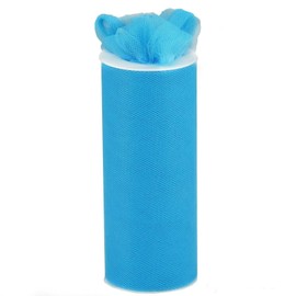 5pcs of 6" x 25 Yards Wedding Tulle Roll for Favors nkKN Pew Bows Decorations (Turquoise)