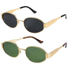 livho 2025 Trendy Oval Sunglasses - Stylish Polarized Shades for Everyday - Retro Metal Frames