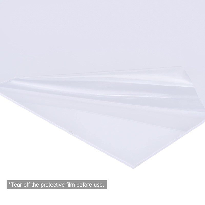 sourcing map White ABS Plastic Sheet 7x4x0.2inch for Building Model,