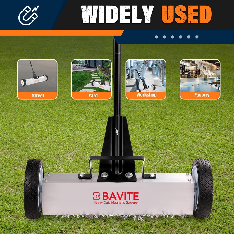 E BAVITE 50Lbs Nail Magnetic Sweeper,24 Inch Heavy Duty Telescopic