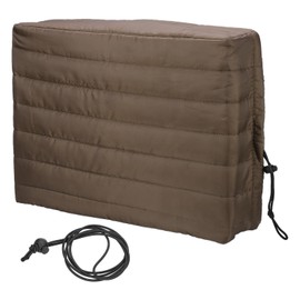 PATIKIL Indoor Air Conditioner Cover, 28x20x3.5 Window AC Unit Cover Double Insulation with Elastic Drawstring for Wall Window Unit, Brown