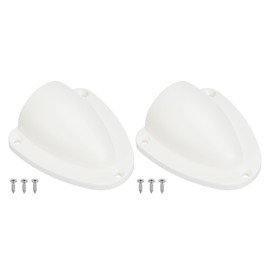 PATIKIL 3" Nylon Marine Wire Cable Vent Cover, 2 Pcs Plastic Clam-shell Vent Cap with Installation Screws for Boat Yacht, White