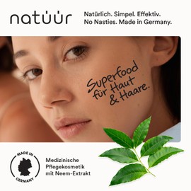 natüür Shampoo 200 ml | Nourishing Hair Shampoo with Neemavera, Vitamin E & Provitamin B5 | Moisture & Shine | Natural Hair Care Women | Shampoo for Men and Women for Gentle Deep Cleansing