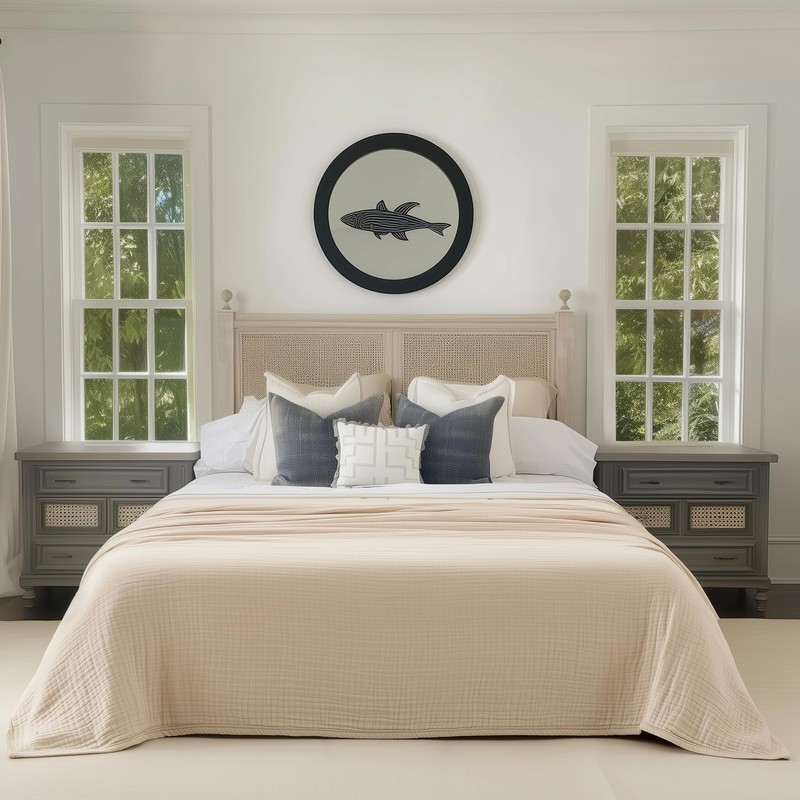 100% Cotton Soft Muslin Blankets for Adults, 6-Layer Lightweight King