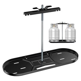 Unbranded Steel RV Dual Propane Tank Mounting Rack for 20 lbs Tanks Double Gas Tank Cyl...