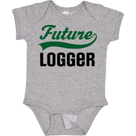 inktastic Logging Future Logger Baby Bodysuit 6 Months 0060 Heather Grey 30f58