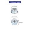 sourcing map 1/4"x20mm Flange Nylon Insert Lock Nuts, 20Pcs Carbon