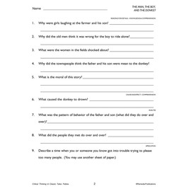 Remedia Publications Critical Think & Tales Fables Fables