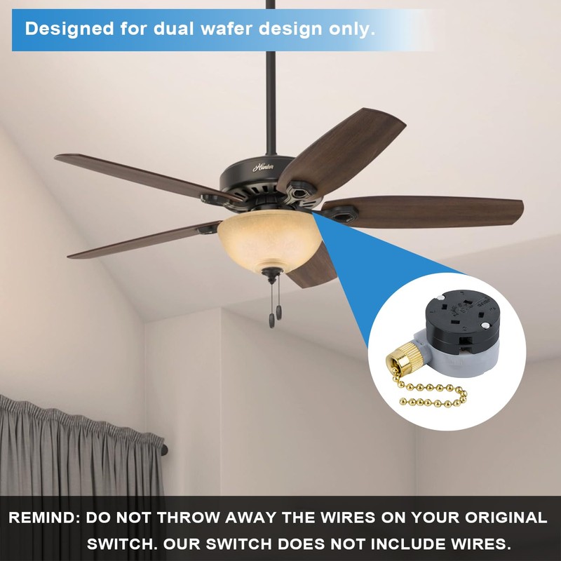 Ceiling Fan Switch Zing Ear ZE-208D 3 Speed Control 5-8