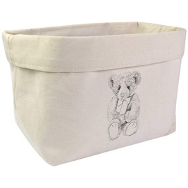 Large 'Teddy Bear with Bow' Canvas Organiser/Storage Bag (OR00020823)