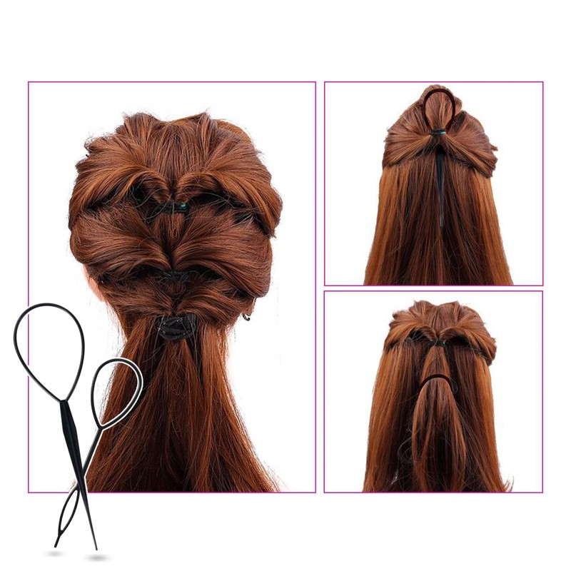 Sularpek Tail Hair Tool, 2 pcs Durable Hair Looping Tool,