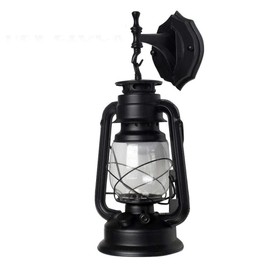 Lantern Wall Sconce Rusty Patina Finish, Exterior Antique Lantern Porch Light Wall Light Fixture Waterproof Lantern Wall Mount Lamp Bronze for House Farmhouse Loft Courtyard Retro Outside Decor