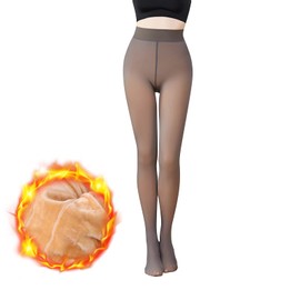 TOWOOZ Fleece Lined Tights Winter Tights Women Elastic High Waist Fleece Legging for Women Warm Thick Fleece Tights for Women Slim Figure and Hip Lift Design Women Tights Pantyhose Women