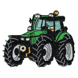 Tractor Green Tractor Tug Sew-On Patch for Iron-On or Sew On Clothes Embroidered Iron-On Patch Applique Tractor Patch Size 8.5 x 6.5 cm