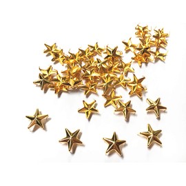 Star Stud, 100 Pcs Star Shape Studs Metal Claw Beads Nailhead Punk Rivets with Spikes (Gold, 10 mm)