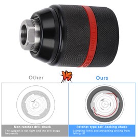 Eagles 2-13mm Keyless Drill Chuck Metal Heavy Duty 1/2''-20UNF with SDS-Plus Shank 1/4" Hex Shank 1/2'' Socket Square Wrench Adapter for Impact Driver, Electric Drill, Hammer Drill (Hexagon Head)