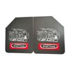 IBESTWOLF 2PCS 24''x30'' Universal Heavy Duty Polymer Mudflaps, Black Angled