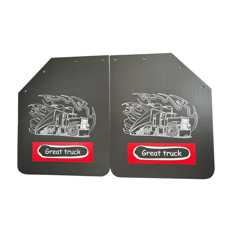IBESTWOLF 2PCS 24''x30'' Universal Heavy Duty Polymer Mudflaps, Black Angled