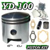 YD-100 YD100 Piston Kit Set 50mmx40mm Pin 2 Stroke +Bearing