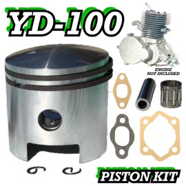 YD-100 YD100 Piston Kit Set 50mmx40mm  Pin 2 Stroke +Bearing Gas Motorized Bicycle