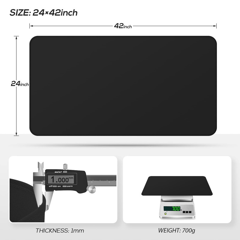 FLASLD Fire Resistent Fireplace Hearth Rug 24×42inch, Gas Grill Splatter