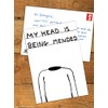 Funny Humorous 'David Shrigley Head is Being Mended' Novelty Postcard