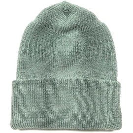 ARMYU Military Genuine GI Watch Cap Warm Winter USN Wool Beanie Solid Cuffed Army Hat (Foliage Green)