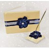 Abbie Home Wedding Guest Book and Pen Set in Gold