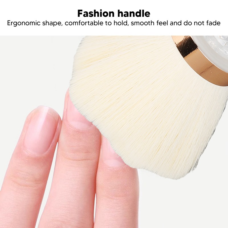 Nail Art Dust Powder Cleaner Brush Soft Bristles Comfortable Grip