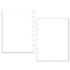 White Blank Notes Refill Pages fits 9-Disc Medium Size Planners,