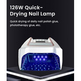 126W Professional Rechargeable Cordless UV LED Nail Lamp Gel Dryer Buzzer Sound Removable Battery Nail Curing Light Salon Nail Art Tool