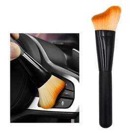Gasedin Car Interior Cleaning Brush, Super Soft Bristle Curved Detailing Brush Crevice Dust Removal Tool, Sweeping Dusting Brush for Dashboard Air Conditioner Vent, Car Accessories (Lune)