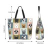 LUVOADALA Dog French Bulldog Large Tote Bag Simple Casual Portable
