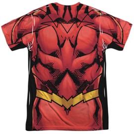 Popfunk - Unisex Adult JLA Flash 52 Sublimated Costume T-Shirt (Front/Back) - 2X - Large Multicolor