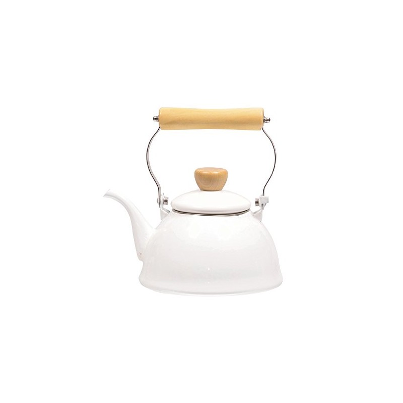 Pearl Metal Enamel Coffee Drip Dome Kettle 1.4L White IH