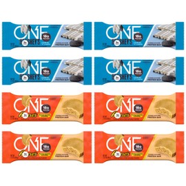 Protein Bar Variety Pack, 2.12 Oz Bars, Gluten-Free Protein Bar with High Protein (18-20g) and Low Sugar (1g) 8 Pack (8 Pack, 2 Flavor)
