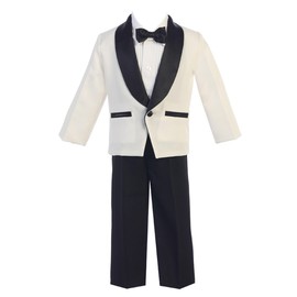 Cream Suit for Boys Suit Size 10 Boys Tuxedo Suit for Boys 10-12 Youth Tuxedo for Boys 8-10 Boys 3 Piece Suit Size 10-12 esmoquin para niño trajes de Vestir para niños Ivory James Bond Ring Bearer