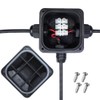 Waterproof Junction Box, IP68, 3-Way Outdoor Cable Connectors,Outdoor/External Electrical Light