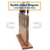 Resafy Large Magnetic Knife Holder,Acacia Wooden Magnetic Knife Block 12.5X10