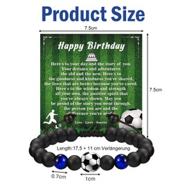 Fußball Armband Jungen,Cadimus Fussball Armband Jungs,Fußball Geschenke für Jungs Geburtstagsgeschenk,Fussball Geschenke Jungen 8 Jahre Fußballarmband Kinderarmband für Jungen Fußball-armband