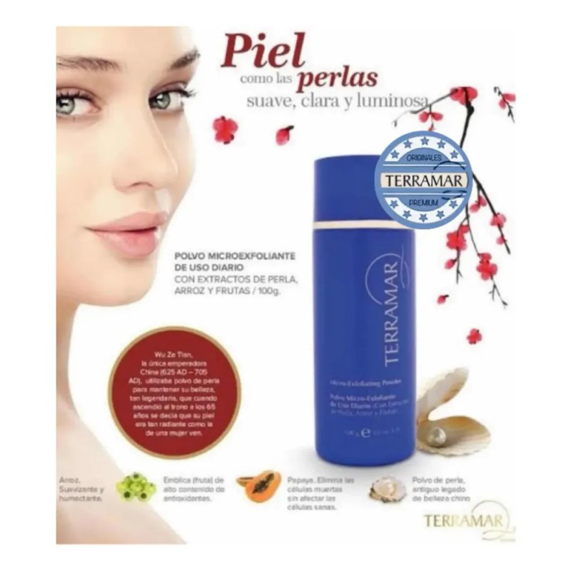 Polvo Microexfoliante Terramar Uso Diario, 100 Grs. Original